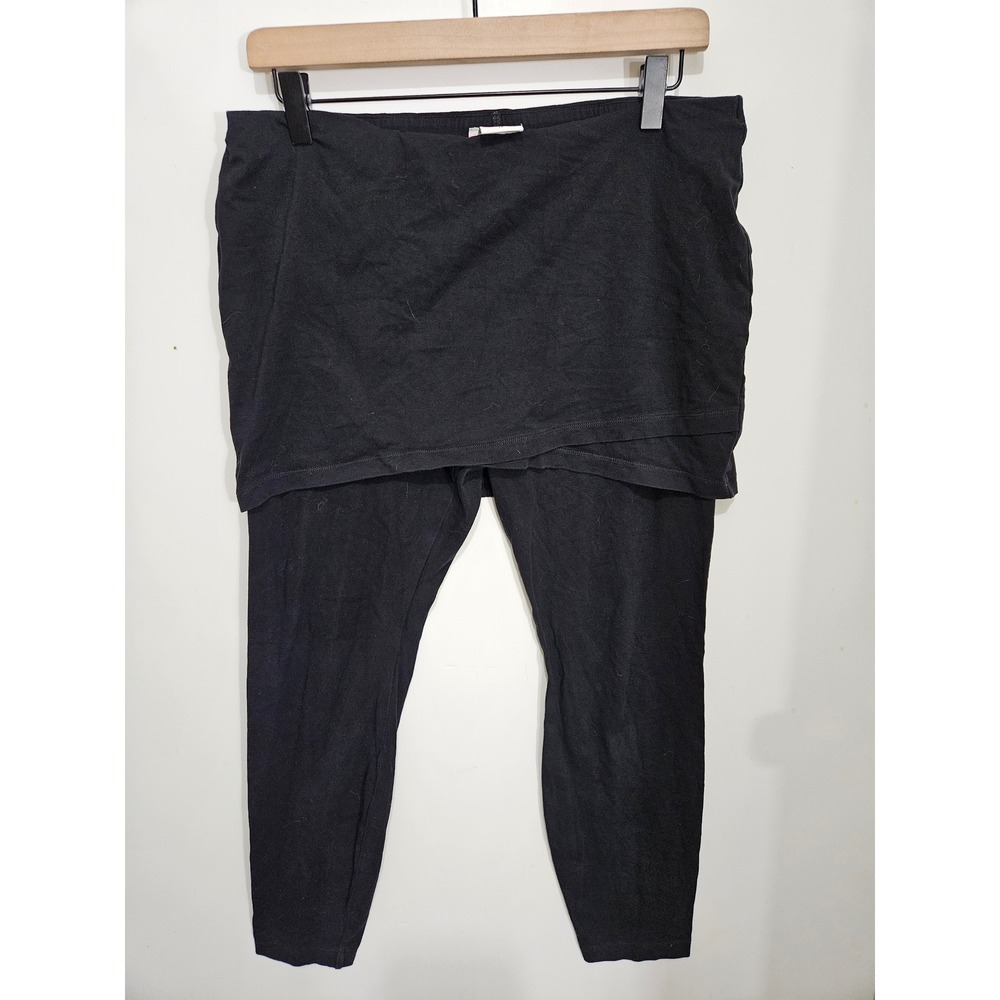 Cabi Black Skort Leggings Skirted Tights Style 5510 Women Medium Cotton Spandex